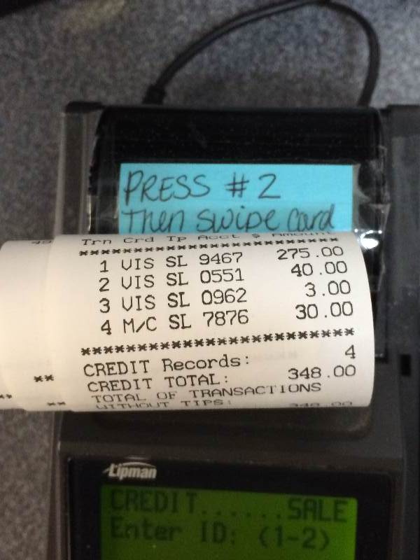 lot 3 image: Retails New $325 Lipman Nurit 3020 Payment Processor and Printer Combination winternal pinpad-Black-Excellent Condition
