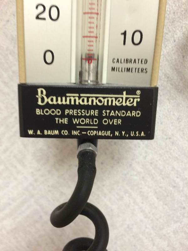 lot 39 image: Retails New $170 Baumanometer Wall Unit 33 Sphygmomanometer Blood Pressure Testing Tool - Excellent Condition