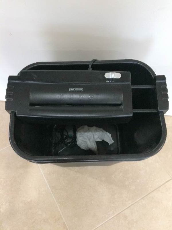 lot 77 image: Portable Shredder With 2 Trash Cans - Excellent Condition