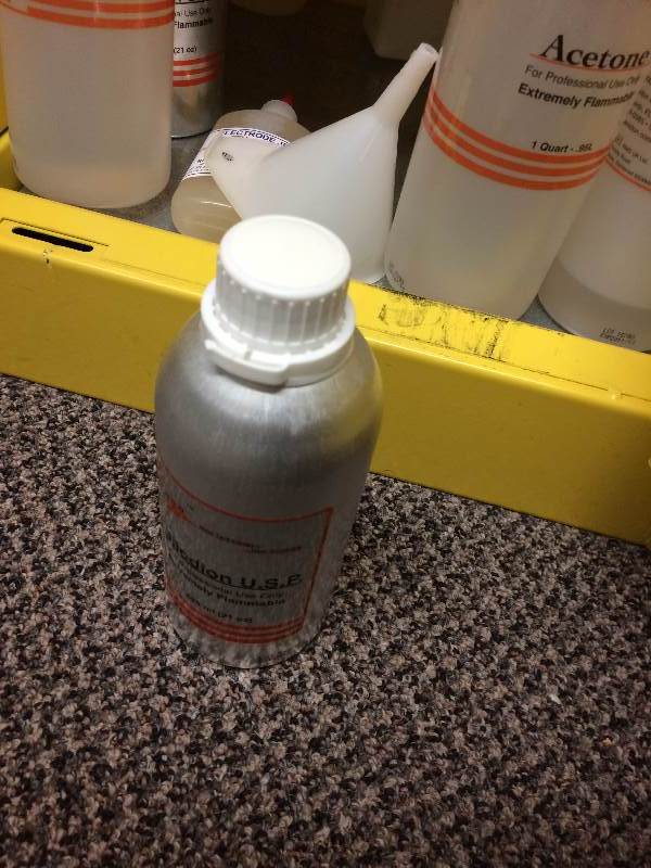 lot 95 image: CONTENTS OF CABINET - ACETONE ETC FOR NAIL SALONS, GARAGES & CRAFTING PROJECTS