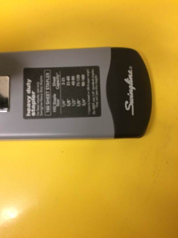 lot 78 image: Swingline Heavy-Duty Stapler, 160-Sheet Capacity,- BlackGray - Excellent Condition