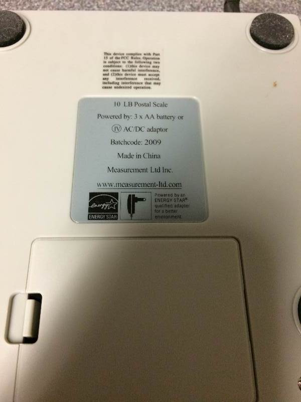 lot 82 image: USPS 10lb Desk Top Shipping Postal Scale - WhiteBlue - Excellent Condition