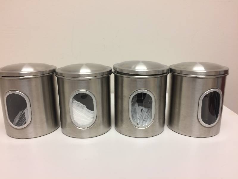 lot 98 image: Stainless Canisters