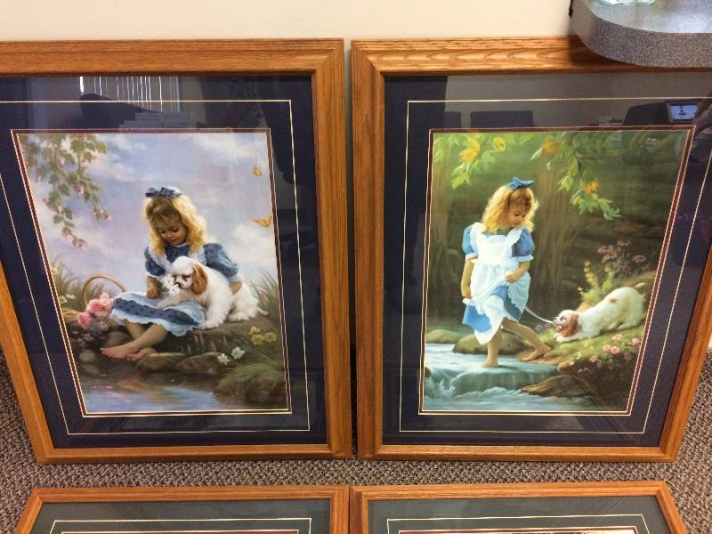 lot 15 image: 4 Beautiful Childs Themed Matted & Framed Prints Pictures - Excellent Condition - Sizes To Come