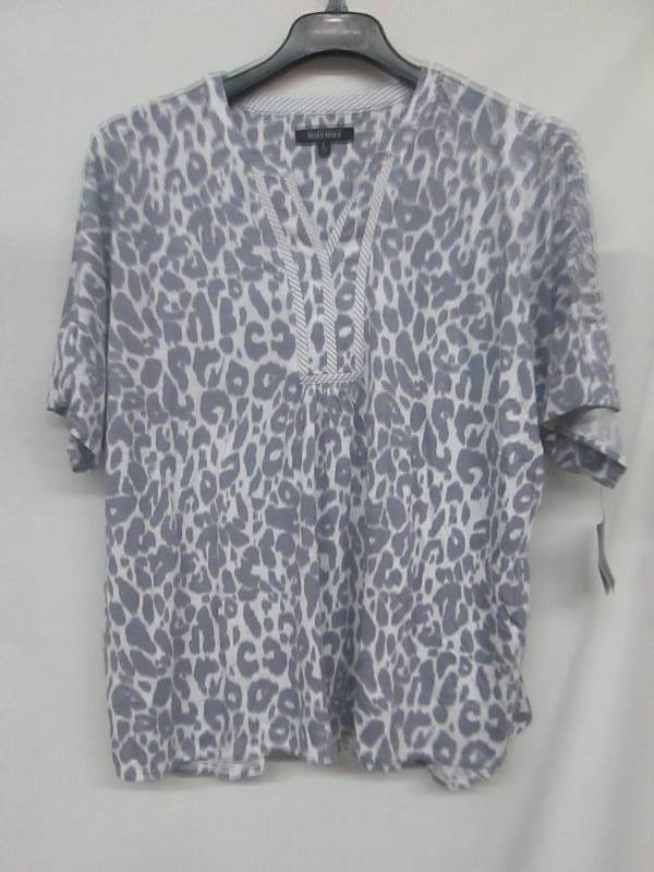 lot 72 image: Ellen Tracy Animal-Print 2-pc. Tunic Pajama Set