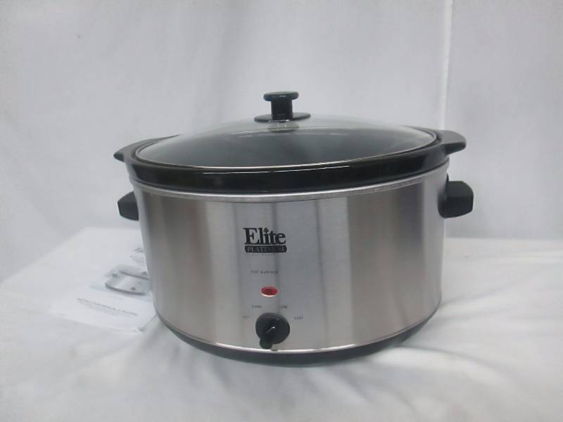 lot 31 image: Elite Platinum 8.5-qt. Stainless Steel Slow Cooker