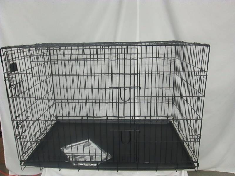lot 21 image: Miller Manufacturing Extra-Large Double-Door Wire Pet Crate