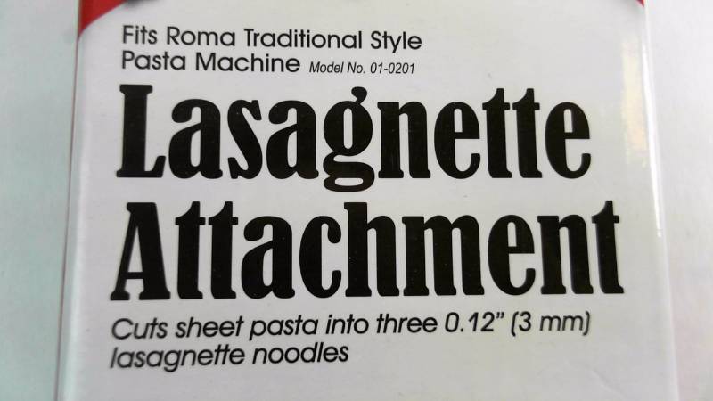 lot 293 image: Lasagnette Attachment Roma Traditional Pasta Machine