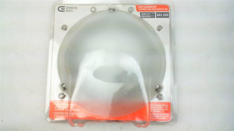 lot 81 image: Commercial Electric 1-light Brushed Nickel Flushmount Fixture 631253 LOT OF 3