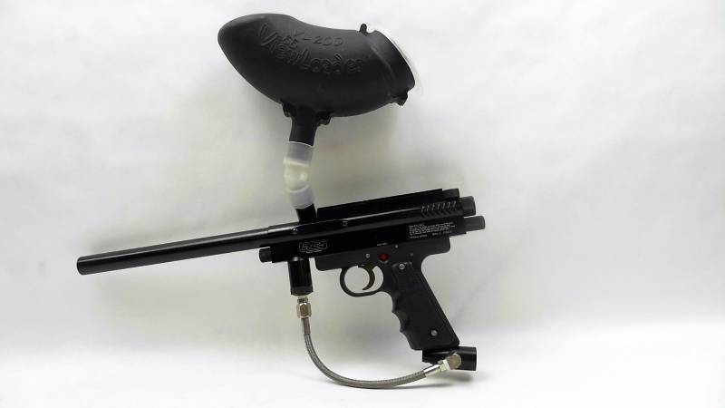 lot 46 image: ACI F4 Illustrator Paintball Marker with VL200 Hopper