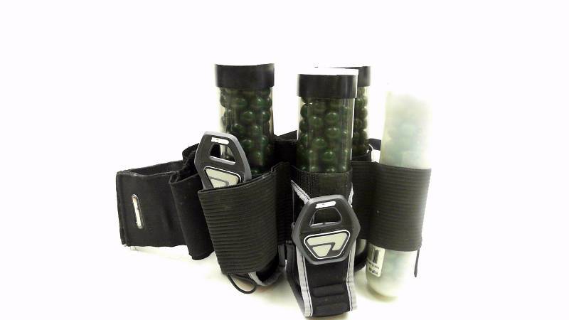 lot 50 image: Set of Four Painball Canisters in Proto Sport Belt