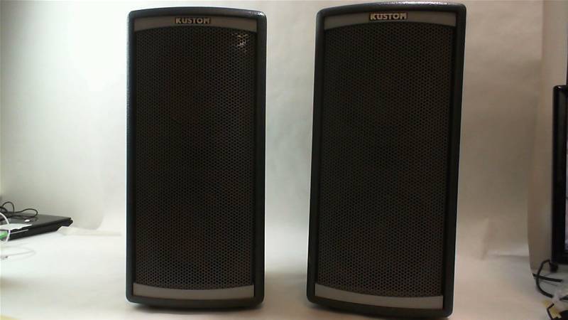 lot 388 image: Kustom 60W 8 ohm speakers (pair) model KPS-LS100T