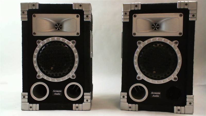 lot 386 image: Acoustic audio bookshelf speakers