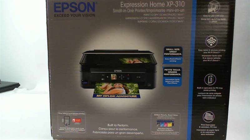 lot 406 image: EPSON Expression Hom XP-310 color printer open box new easy iPad & iPhone printing