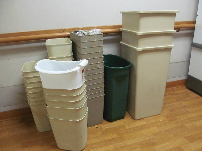 trash cans
