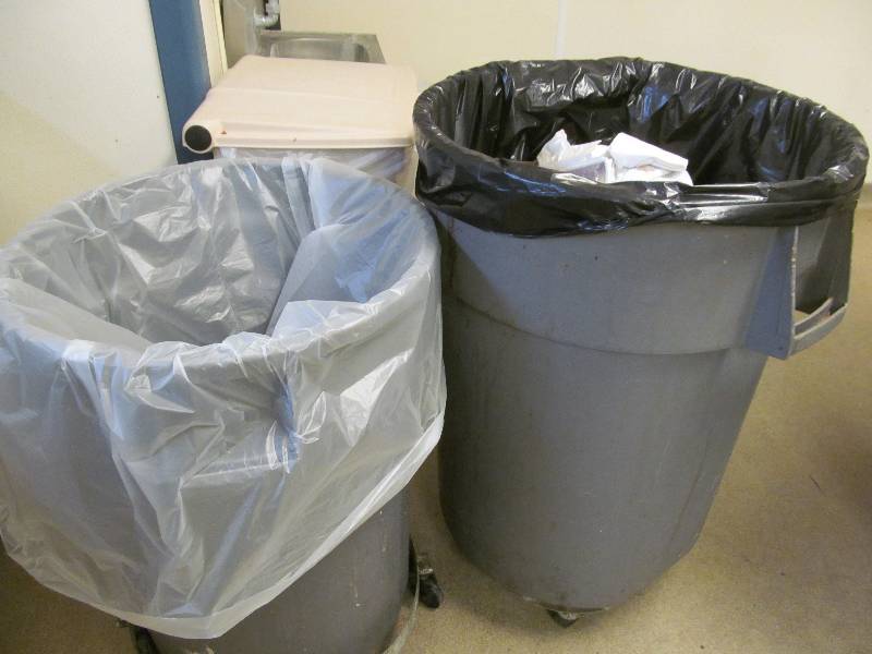 trash cans