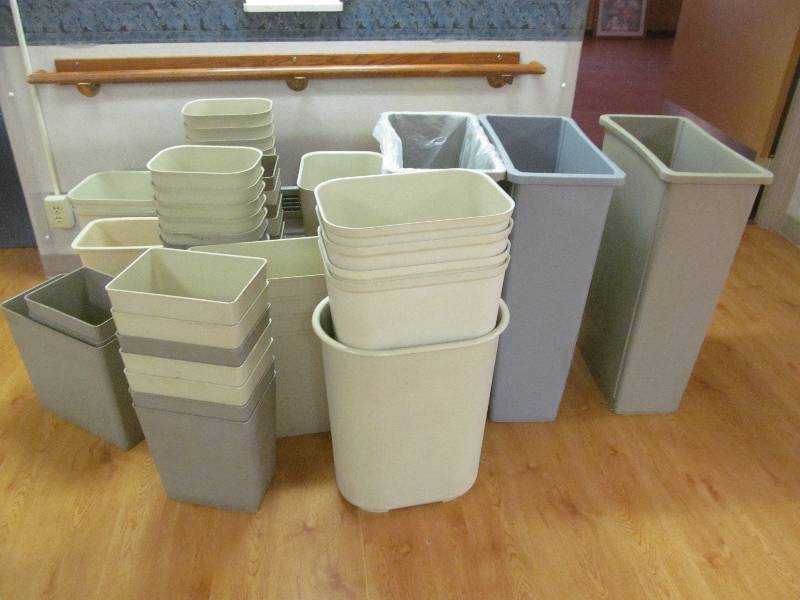 trash cans