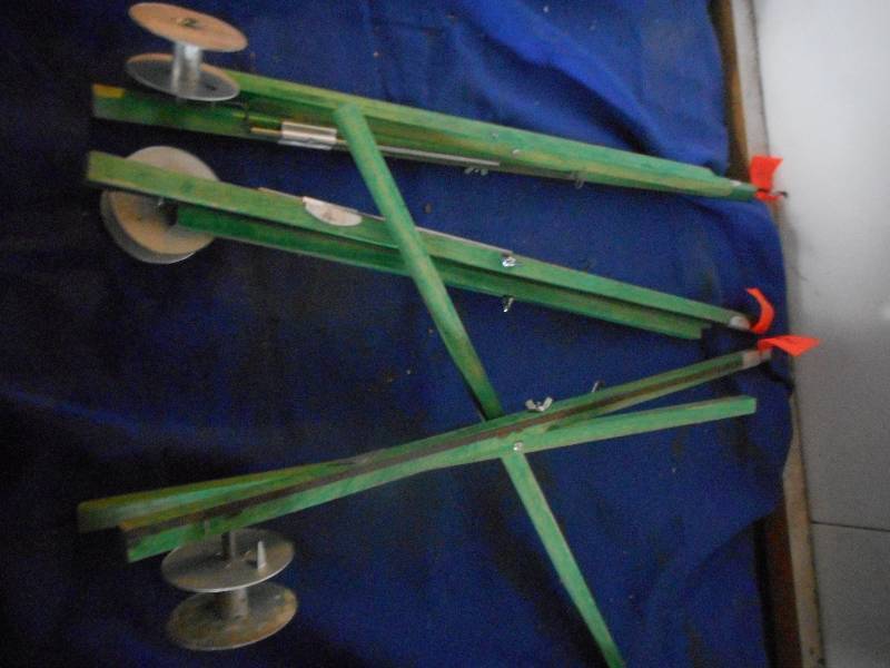 3 WOODEN ICE FISHING STIX