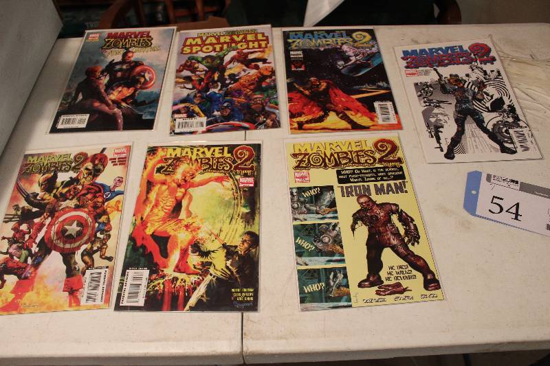lot 54 image: Lot of (7) Marvel Comics Marvel Zombies, Marvel Zombies 2 Comic Books