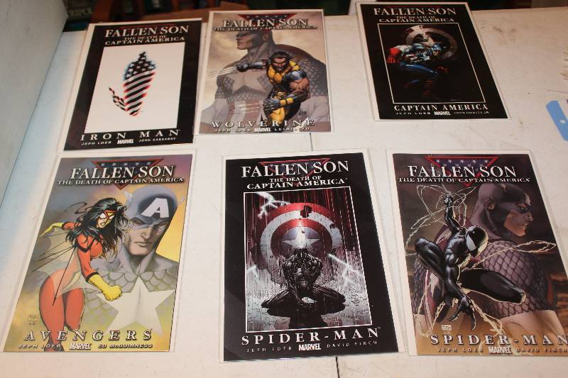 lot 55 image: Lot of (6) Marvel Comics Captain America Fallen Son Comic Books