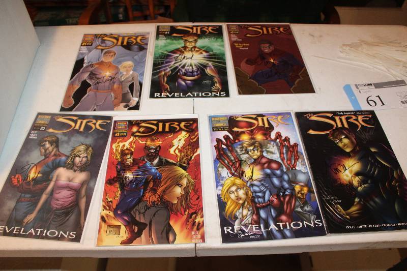 lot 61 image: Lot of (7) Signed The Sire Comic Books