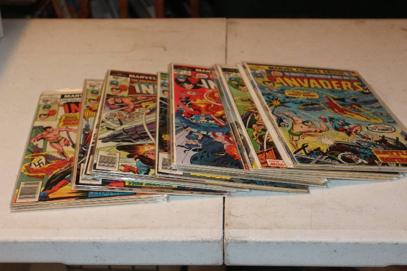 lot 62 image: Lot of (21) Marvel Comics The Invaders Comic Books