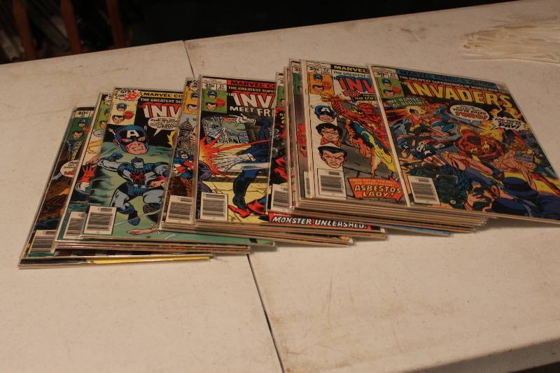lot 63 image: Lot of (22) Marvel Comics The Invaders Comic Books