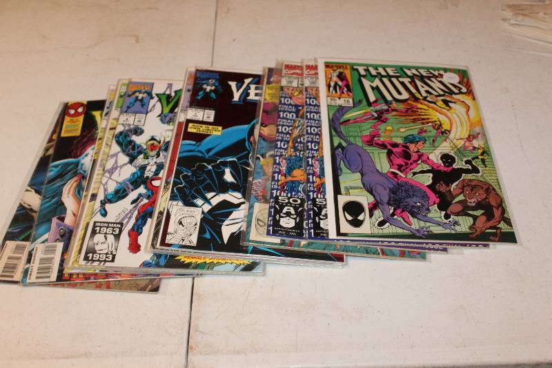 lot 67 image: Lot of (13) Marvel Comics The New Mutants, Venom Comic Books