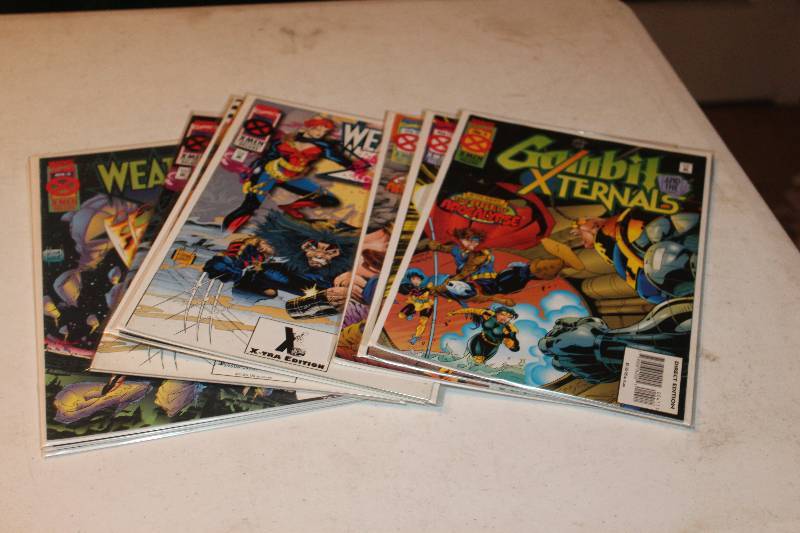 lot 86 image: Lot of (9) Marvel Comics Gambit, Weapon-X Comic Books