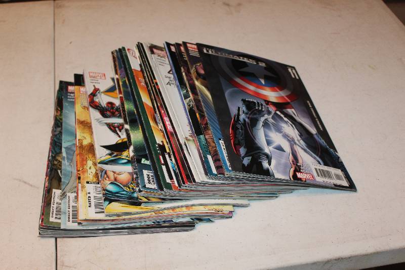 lot 121 image: Lot of (46) Marvel, DC Comics X-Men, Superman, Fantastic Four, New Avengers, Hulk, Batman, Thor, And More Comic Books