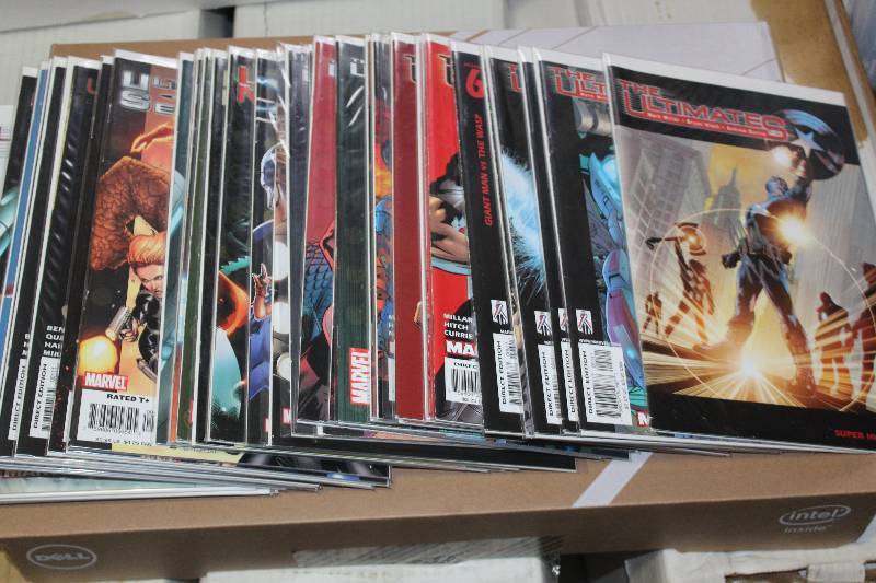 lot 141 image: Lot of (47) Marvel Comics The Ultimates Comic Books w Sleeves, Signed