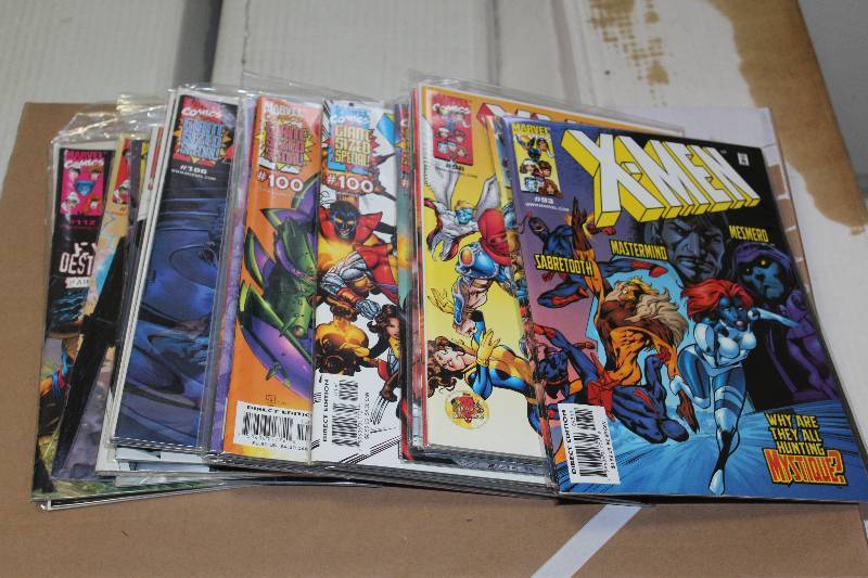lot 150 image: Lot of (26) Marvel Comics X-Men Comic Books w Sleeves