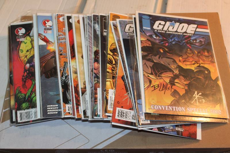 lot 215 image: Lot of (33) Image Comics GI Joe Comic Books w Signed, Sleeves