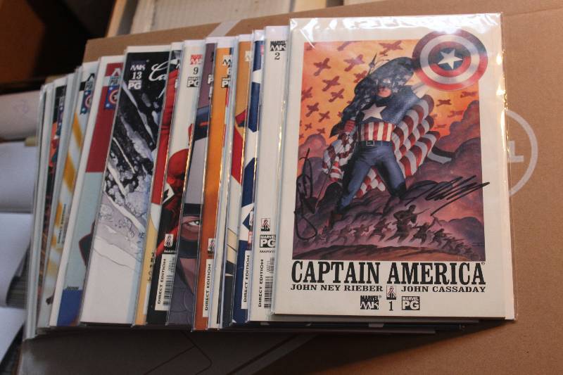 lot 178 image: Lot of (29) Marvel Comics Captain America Comic Books w Sleeves