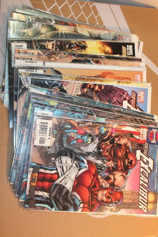 lot 230 image: Lot of (17) Marvel Comics Excalibur Comic Books w Sleeves