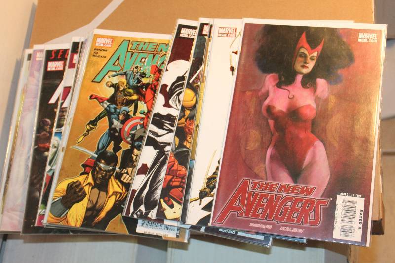 lot 236 image: Lot of (24) Marvel Comics Avengers Comic Books w Signed, Sleeves