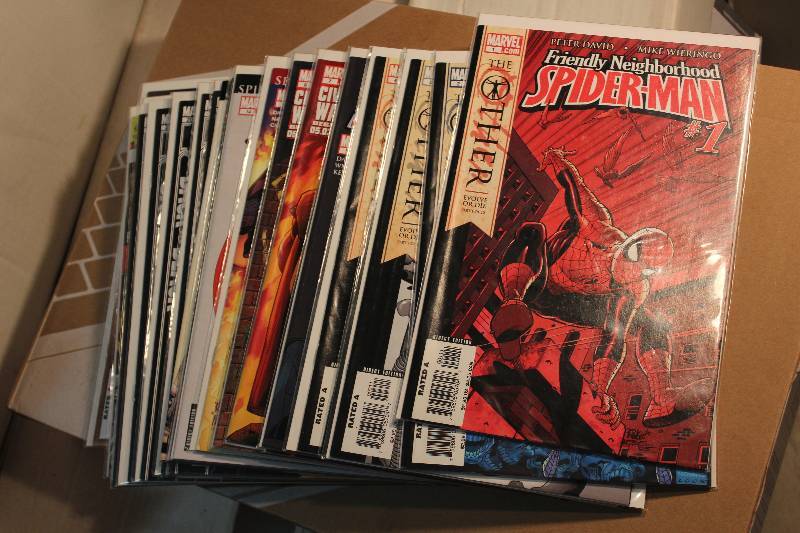 lot 242 image: Lot of (23) Marvel Comics Spider-man Comic Books w Sleeves