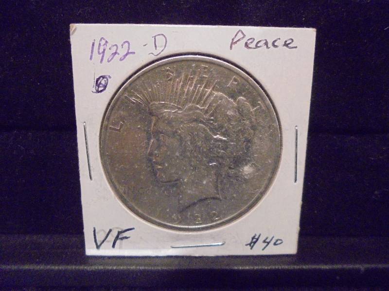 1922D Silver Peace Dollar, 90% Silver