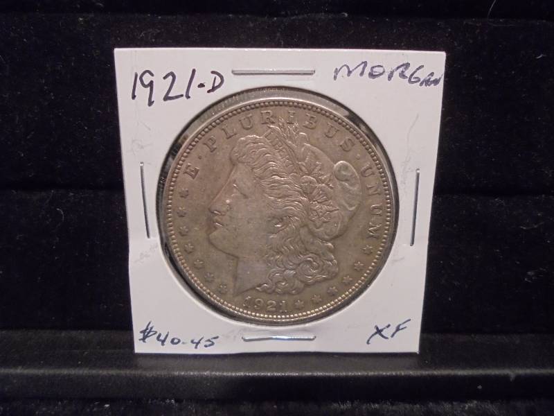 1921D Morgan Silver Dollar, 90% Silver