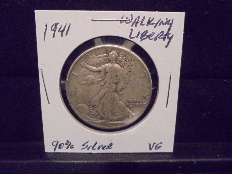1941 Walking Liberty Half Dollar, 90% Silver
