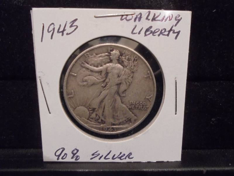 1943 Walking Liberty Half Dollar, 90% Silver