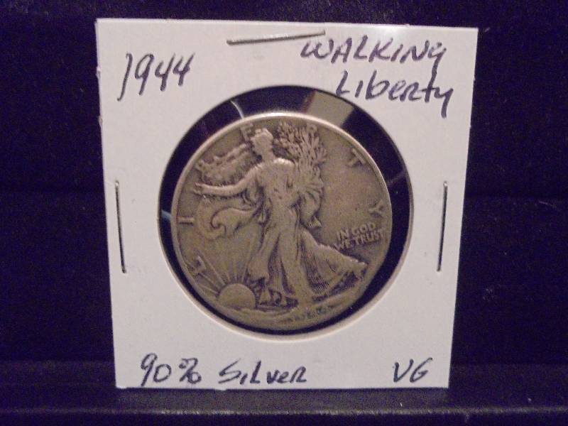 1944 Walking Liberty Half Dollar, 90% Silver