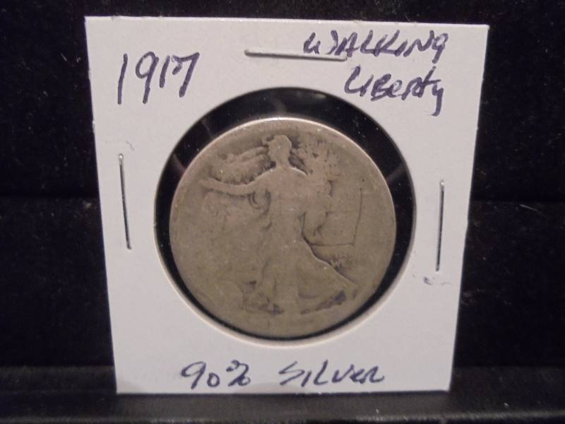 1917 Walking Liberty Half Dollar, 90% Silver