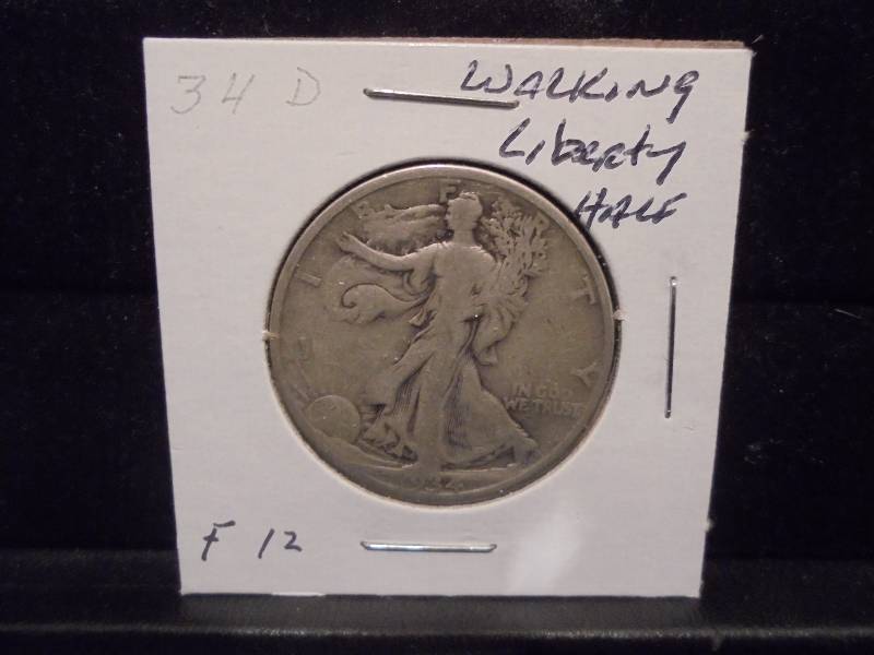 1934D Walking Liberty Half Dollar, 90% Silver