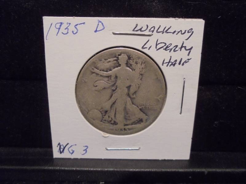 1935D Walking Liberty Half Dollar, 90% Silver