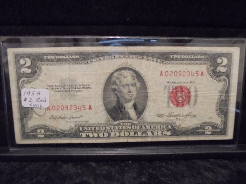 1953 $2 Note, Red Seal