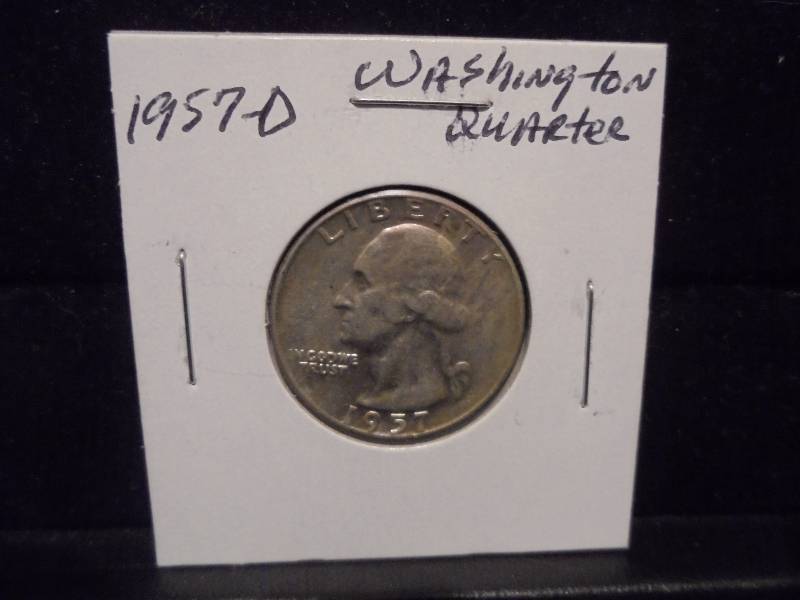 1957D Washington Silver Quarter, 90% Silver