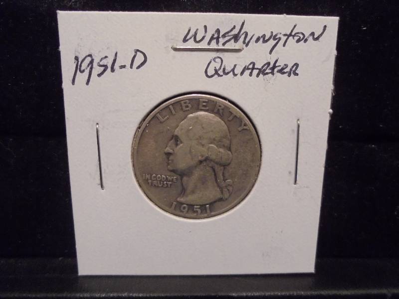 1951D Washington Silver Quarter, 90% Silver