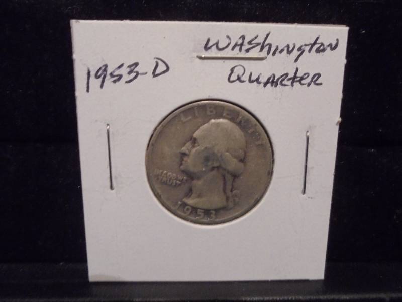 1953D Washington Silver Quarter, 90% Silver