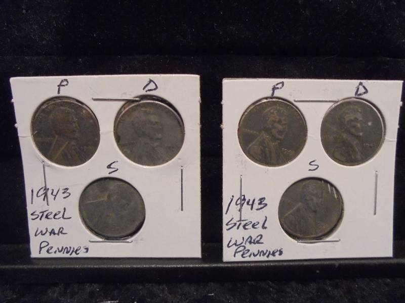 Lot - 1943 PDS Steel War Pennies